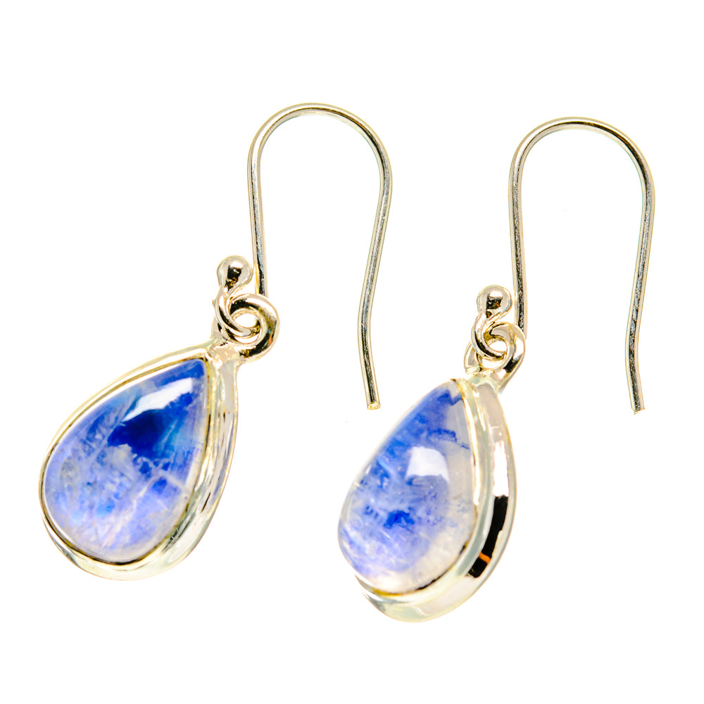 Rainbow Moonstone Earrings handcrafted by Anasilvercos - EARR417197