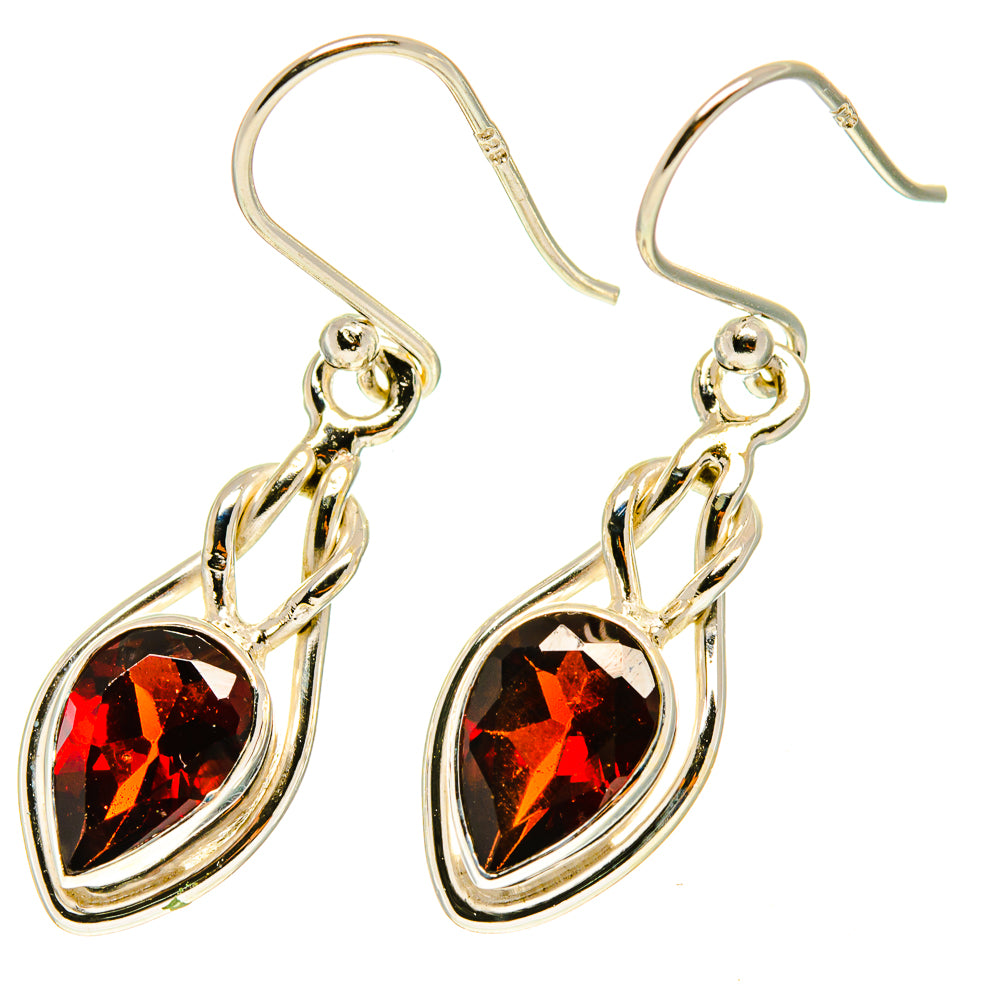 Garnet Earrings handcrafted by Anasilvercos - EARR417203