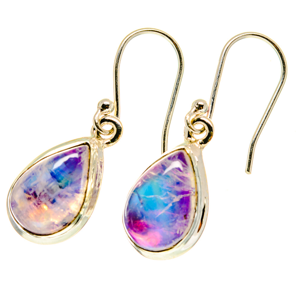 Rainbow Moonstone Earrings handcrafted by Anasilvercos - EARR417204
