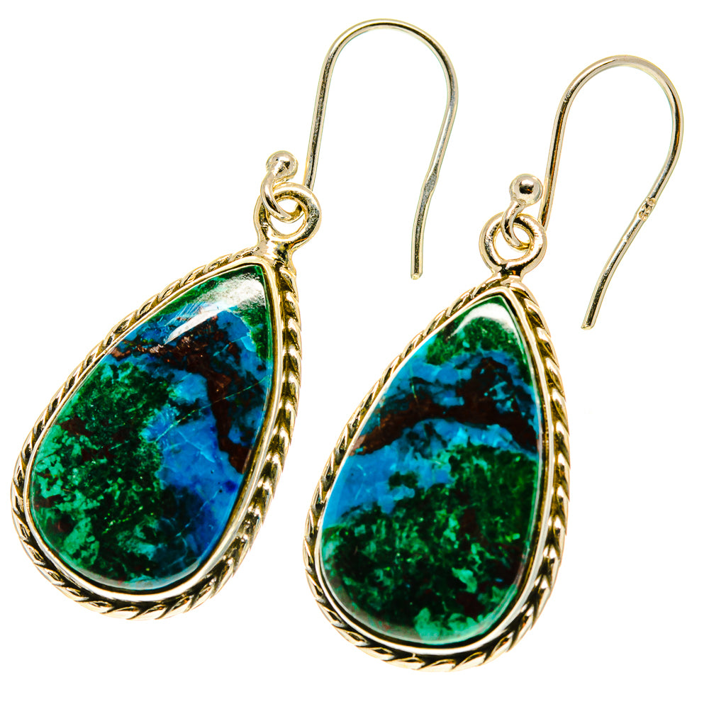Chrysocolla Earrings handcrafted by Anasilvercos - EARR417208