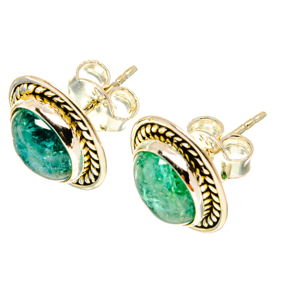 Green  Tourmaline Earrings handcrafted by Anasilvercos - EARR417219
