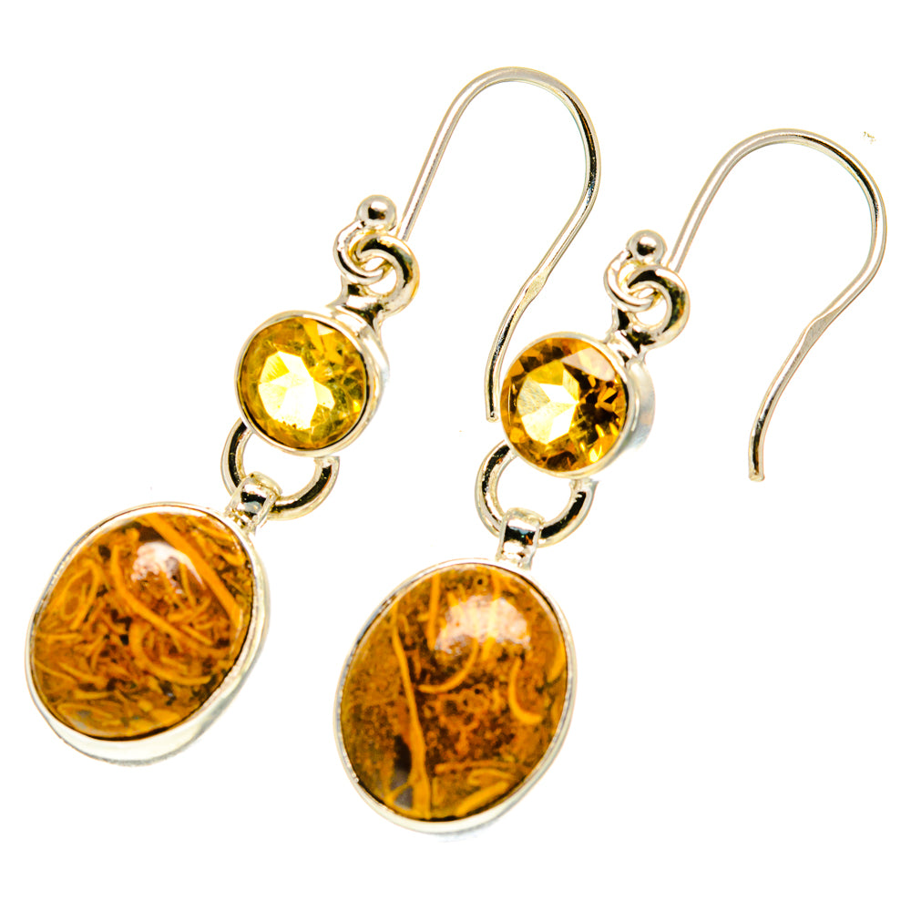 Picasso Jasper Earrings handcrafted by Anasilvercos - EARR417221