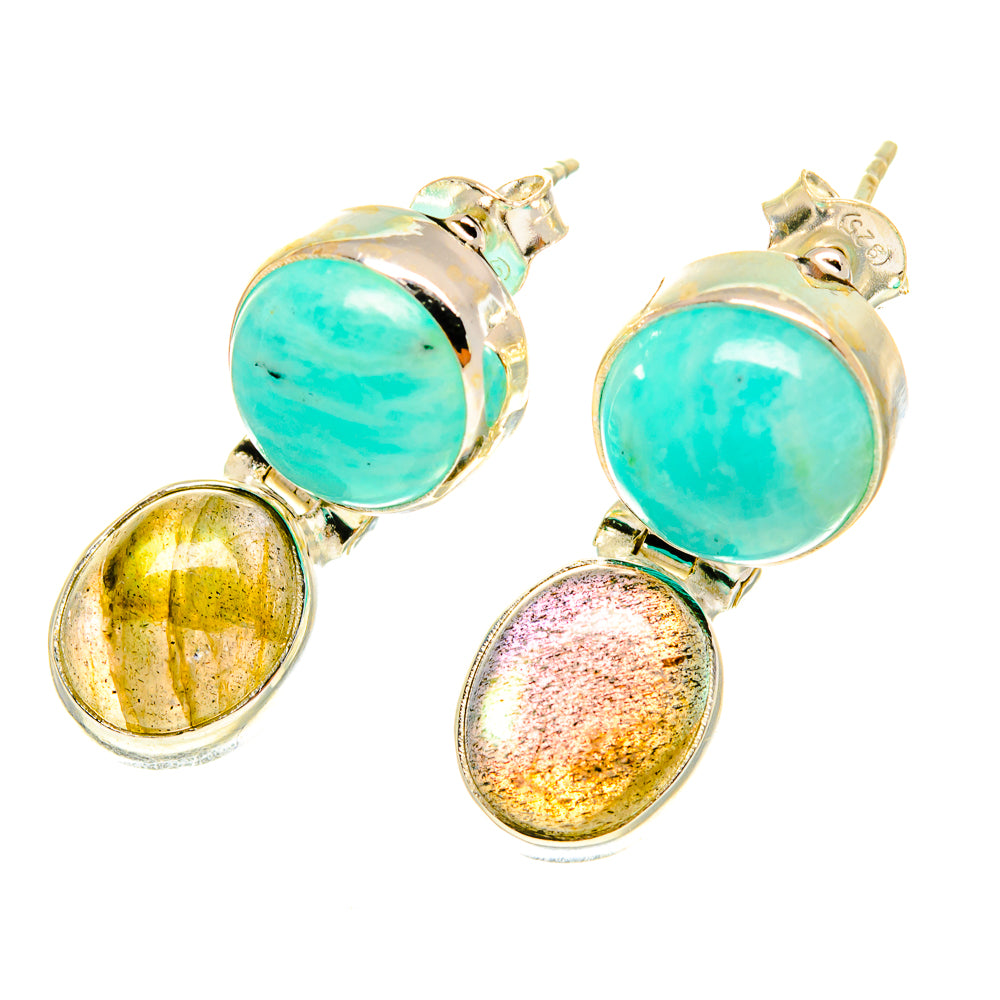 Amazonite Earrings handcrafted by Anasilvercos - EARR417242