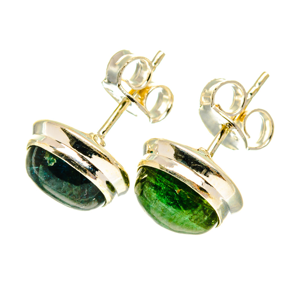 Green Tourmaline Earrings handcrafted by Anasilvercos - EARR417253