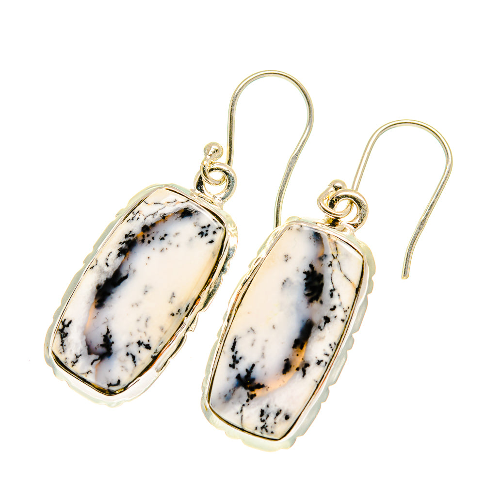 Dendritic Opal Earrings handcrafted by Anasilvercos - EARR417276