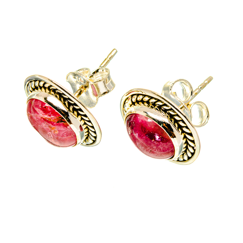 Pink Tourmaline Earrings handcrafted by Anasilvercos - EARR417278