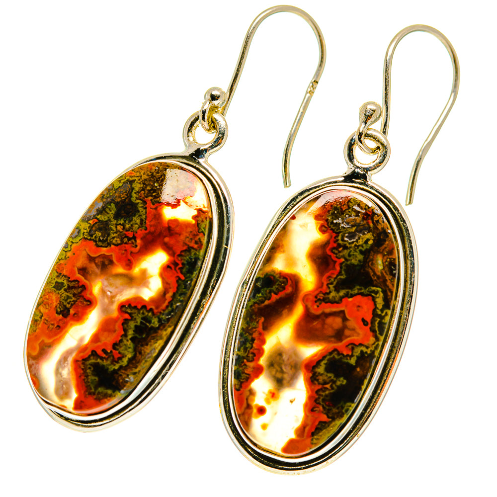 Moroccan Agate Earrings handcrafted by Anasilvercos - EARR417287