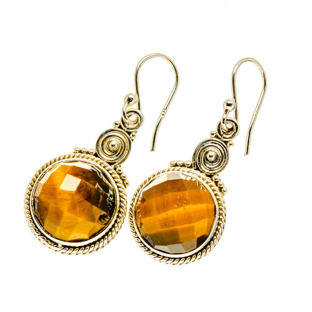 Tiger Eye Earrings handcrafted by Anasilvercos - EARR417305