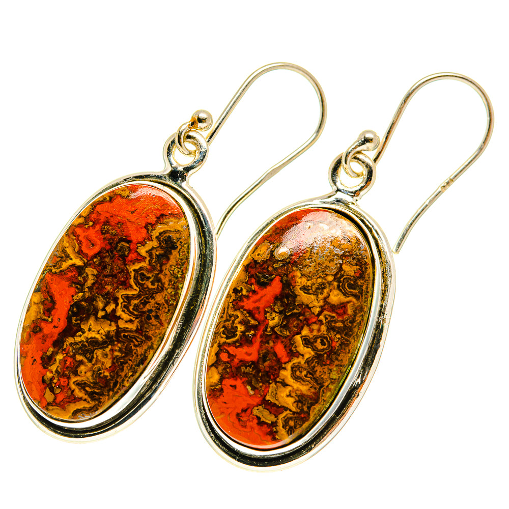 Moroccan Agate Earrings handcrafted by Anasilvercos - EARR417321