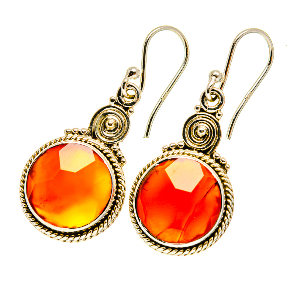 Carnelian Earrings handcrafted by Anasilvercos - EARR417323