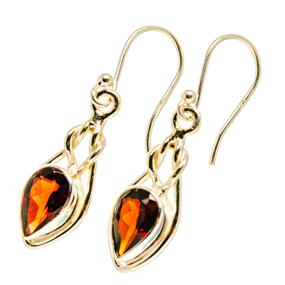 Garnet Earrings handcrafted by Anasilvercos - EARR417335