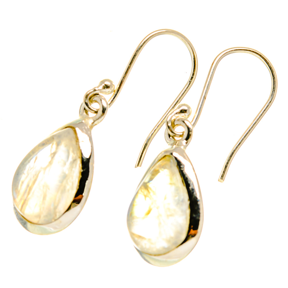 Rainbow Moonstone Earrings handcrafted by Anasilvercos - EARR417343