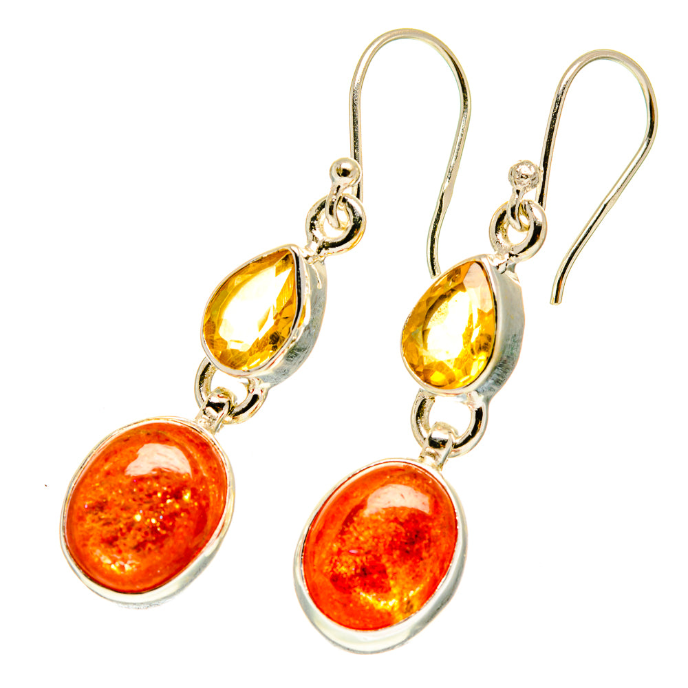 Sunstone Earrings handcrafted by Anasilvercos - EARR417358