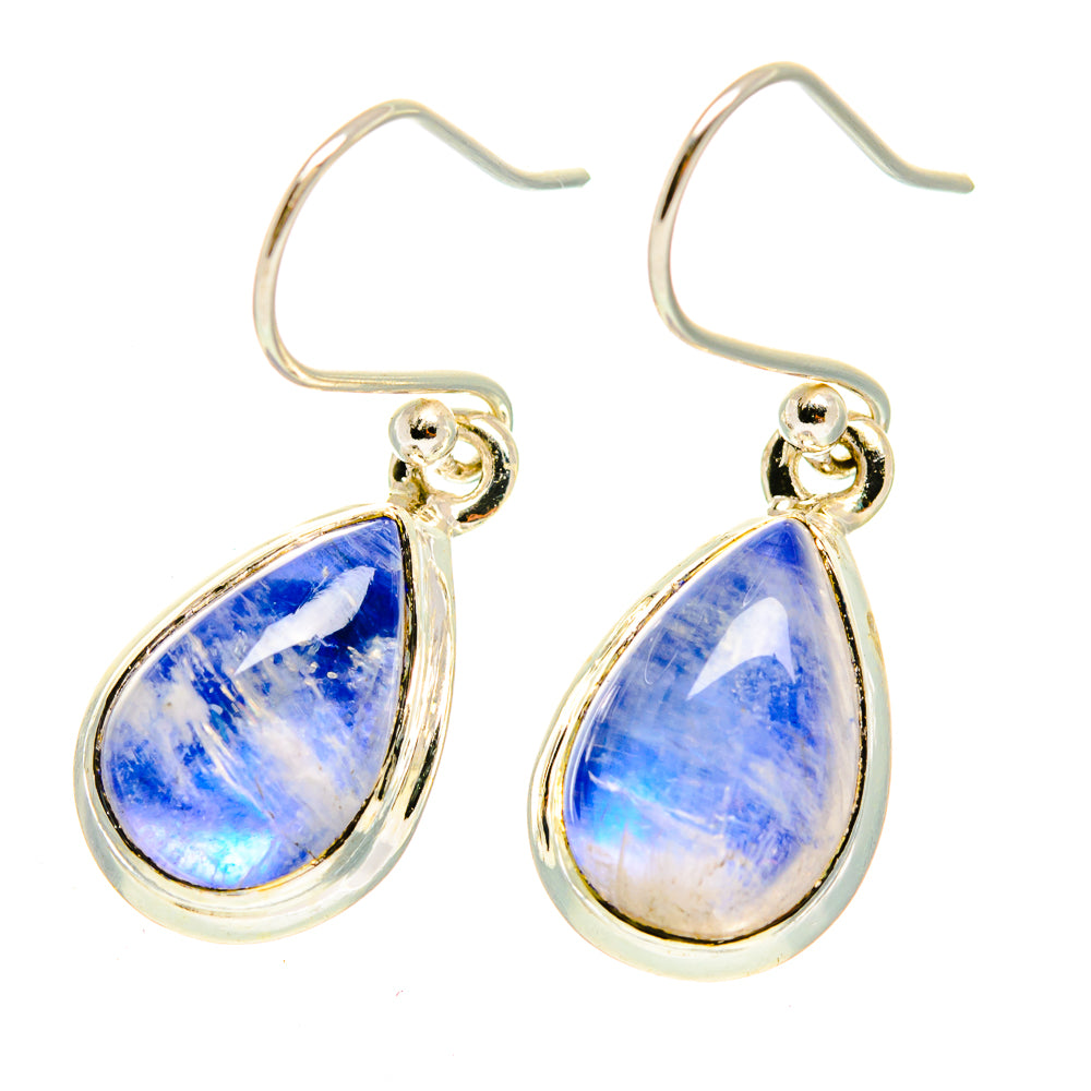 Rainbow Moonstone Earrings handcrafted by Anasilvercos - EARR417365