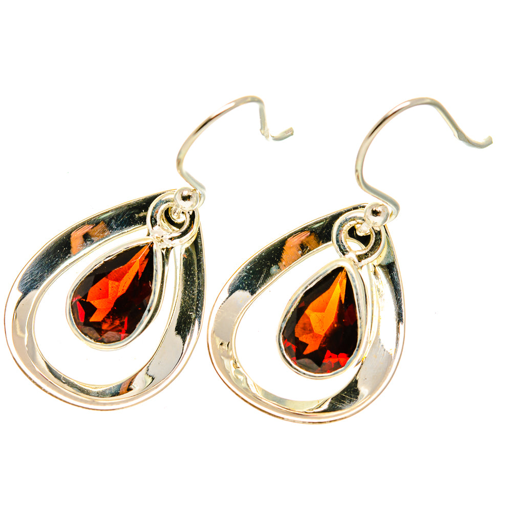 Garnet Earrings handcrafted by Anasilvercos - EARR417367