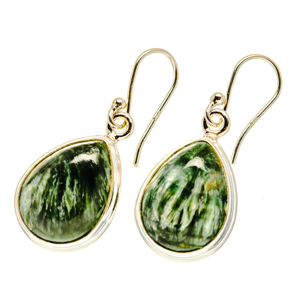 Seraphinite Earrings handcrafted by Anasilvercos - EARR417381