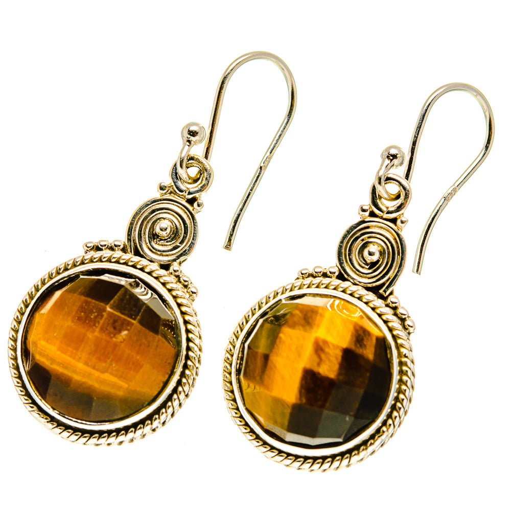 Tiger Eye Earrings handcrafted by Anasilvercos - EARR417389