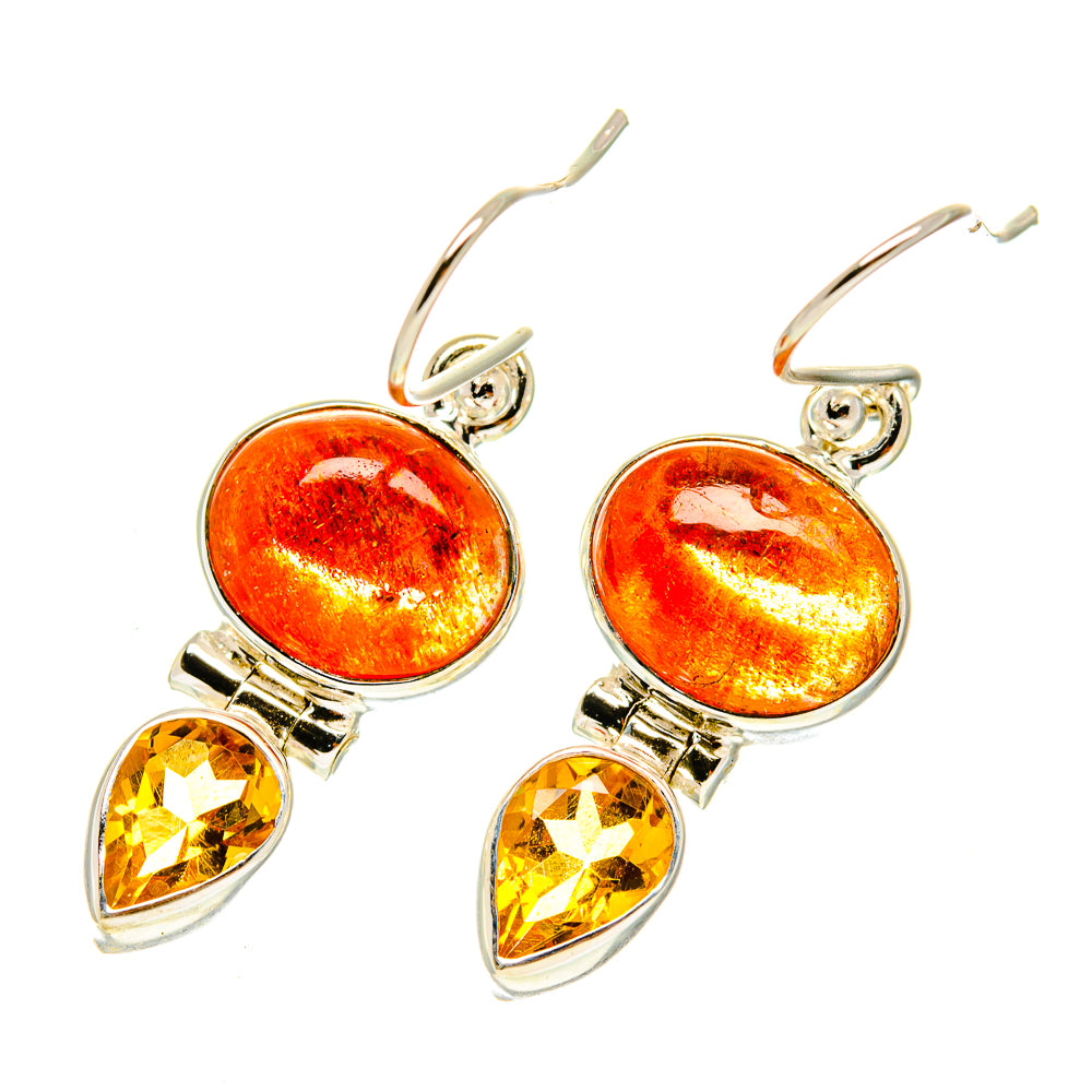 Sunstone Earrings handcrafted by Anasilvercos - EARR417415