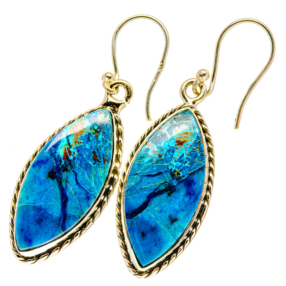 Shattuckite Earrings handcrafted by Anasilvercos - EARR417427