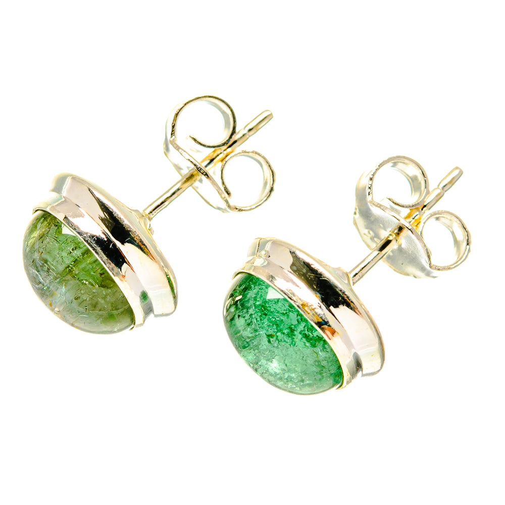Green Tourmaline Earrings handcrafted by Anasilvercos - EARR417437