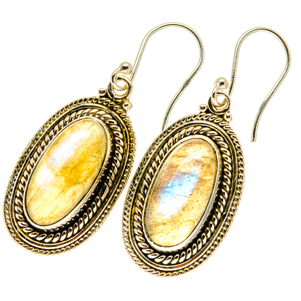 Labradorite Earrings handcrafted by Anasilvercos - EARR417440