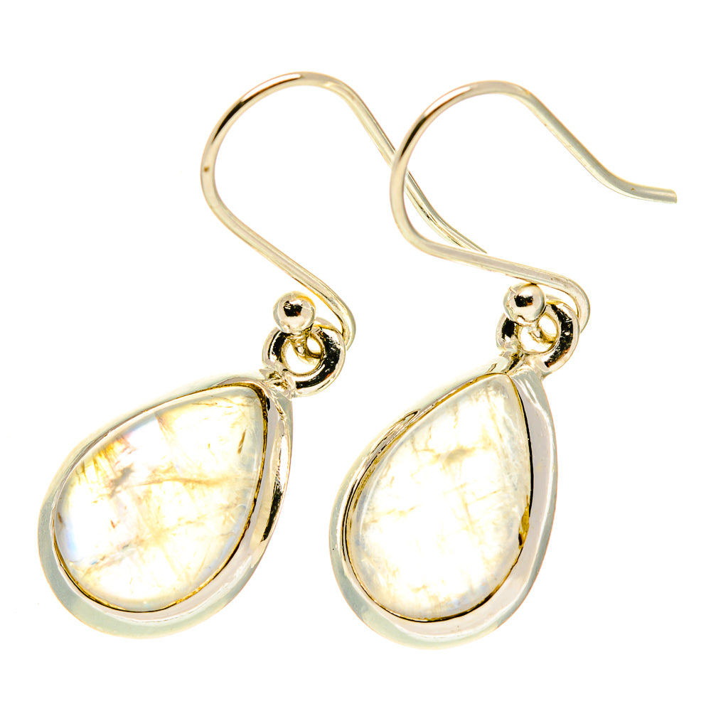 Rainbow Moonstone Earrings handcrafted by Anasilvercos - EARR417445