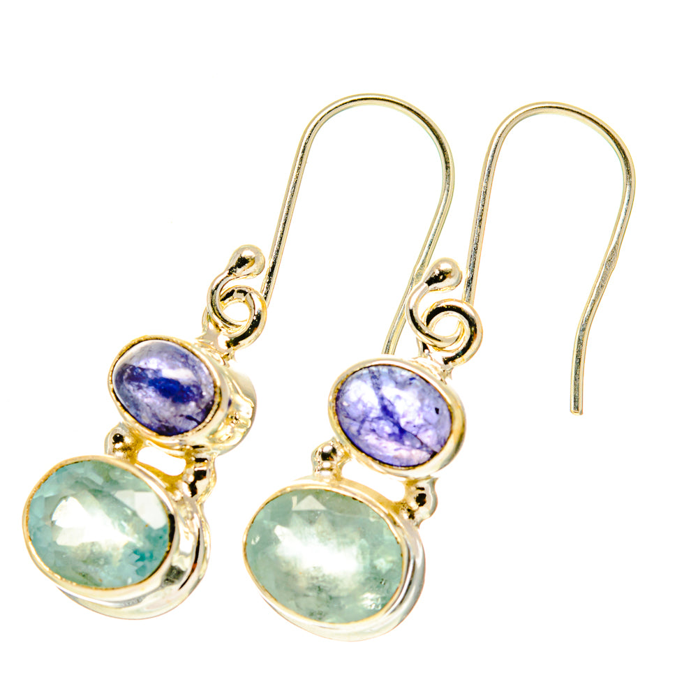 Aqua Chalcedony Earrings handcrafted by Anasilvercos - EARR417448