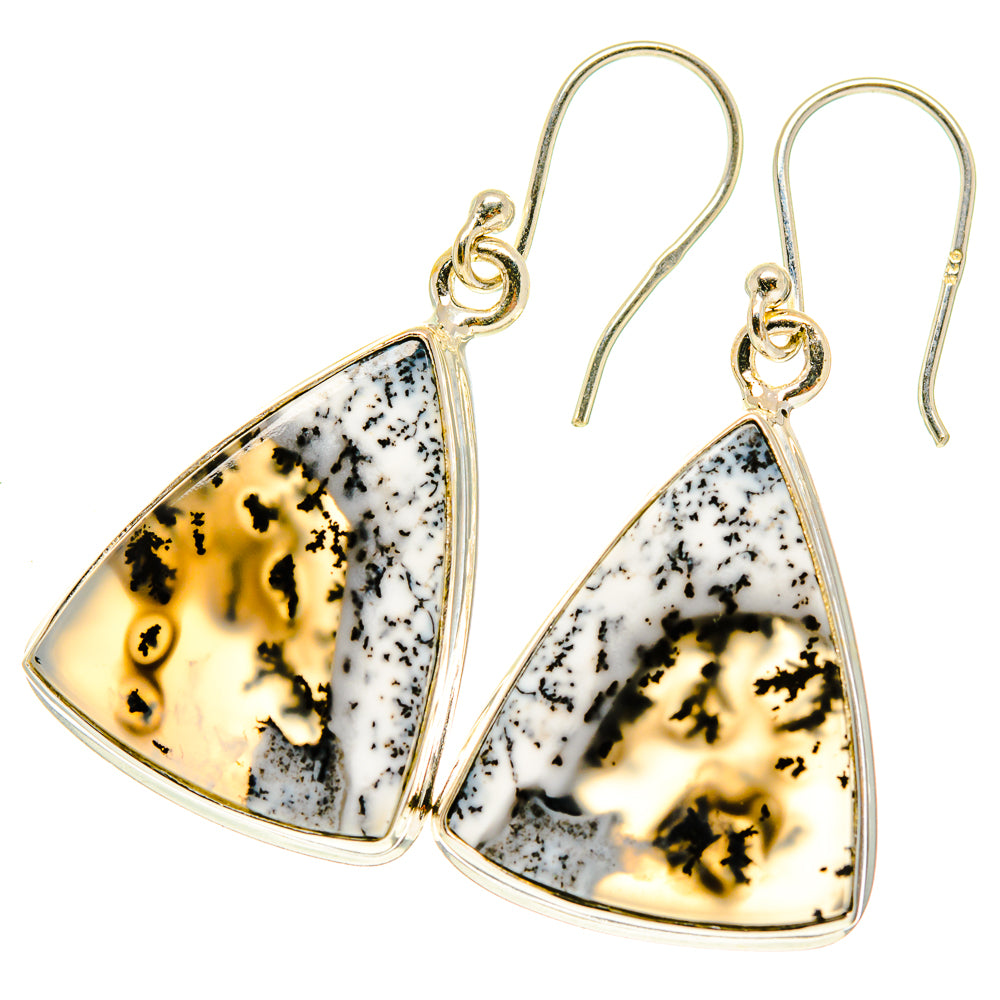 Dendritic Opal Earrings handcrafted by Anasilvercos - EARR417453