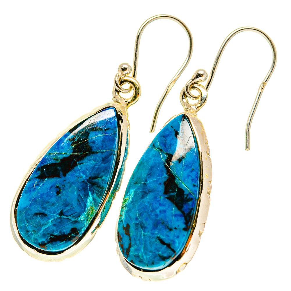 Chrysocolla Earrings handcrafted by Anasilvercos - EARR417455