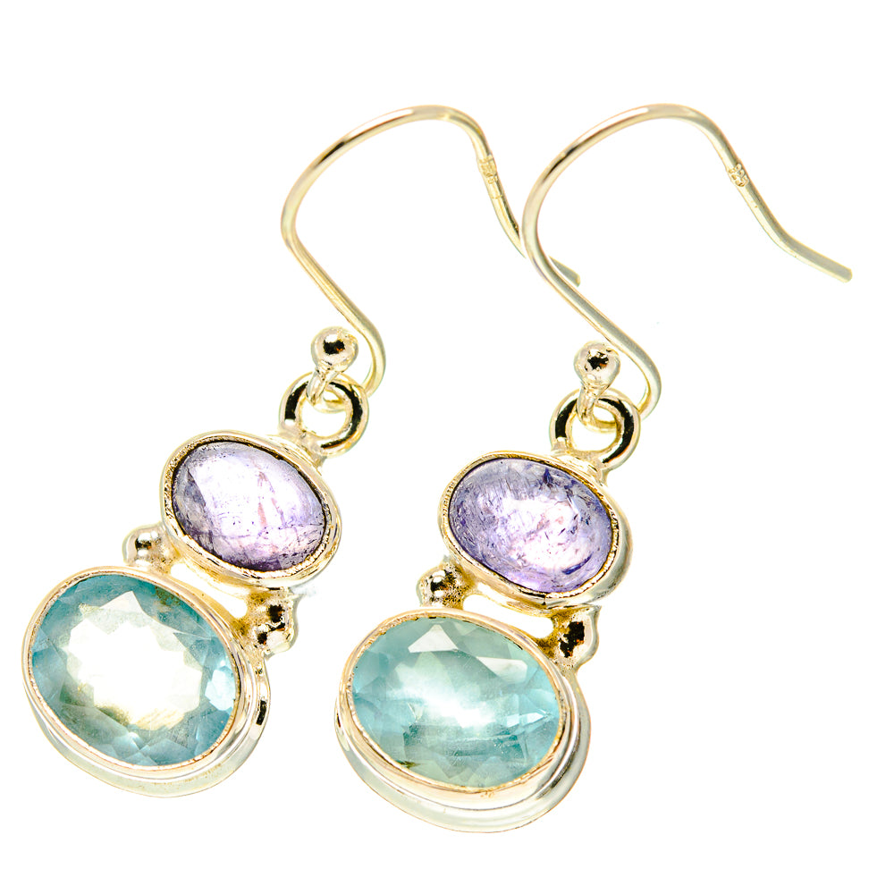 Aqua Chalcedony Earrings handcrafted by Anasilvercos - EARR417458