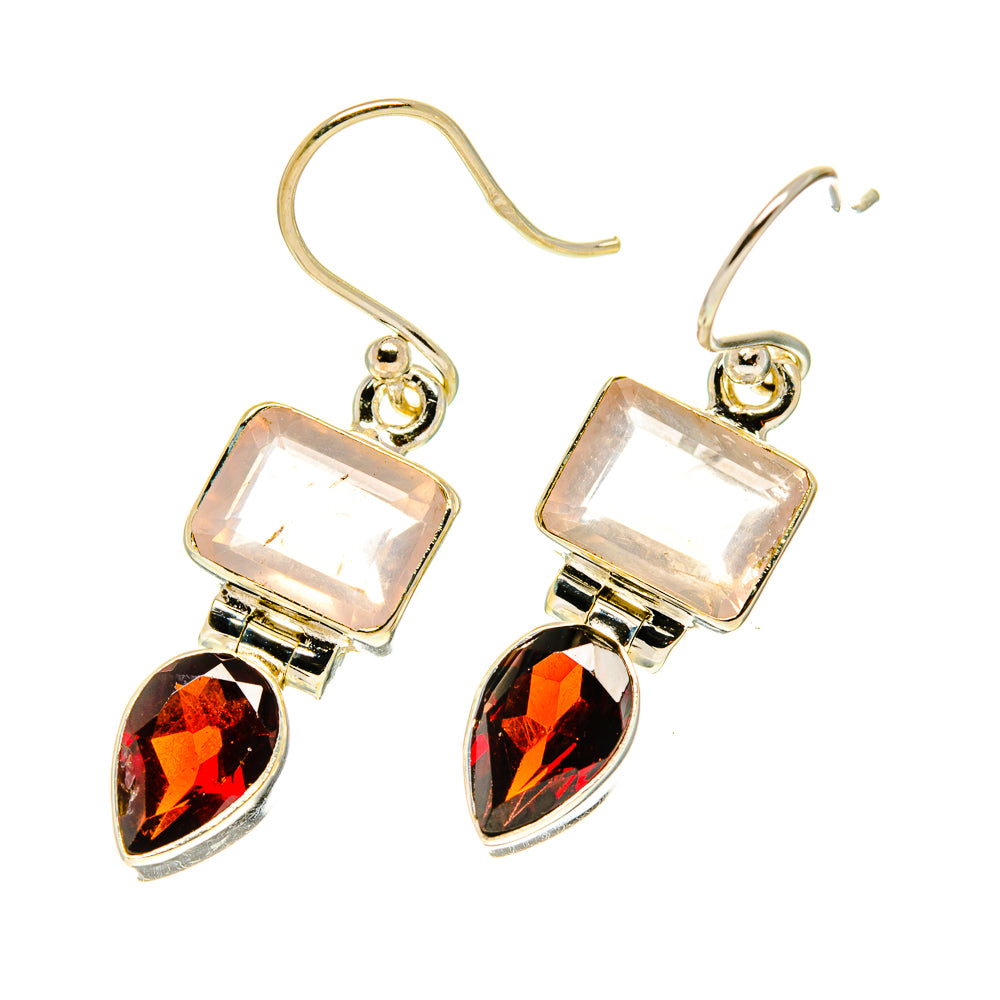 Rose Quartz Earrings handcrafted by Anasilvercos - EARR417466