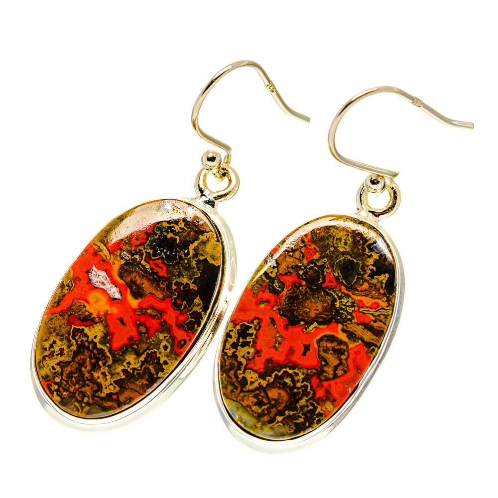 Moroccan Agate Earrings handcrafted by Anasilvercos - EARR417471