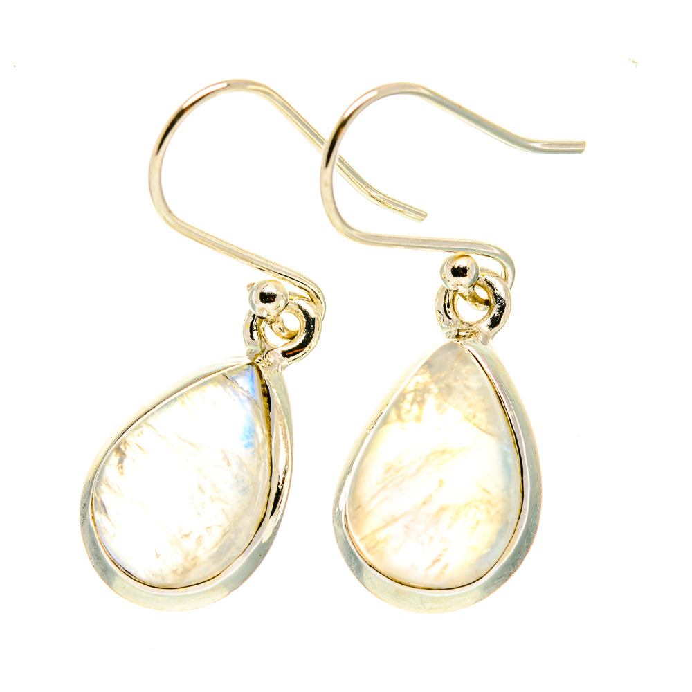 Rainbow Moonstone Earrings handcrafted by Anasilvercos - EARR417477