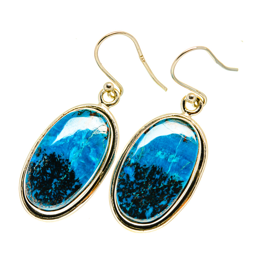 Chrysocolla Earrings handcrafted by Anasilvercos - EARR417484