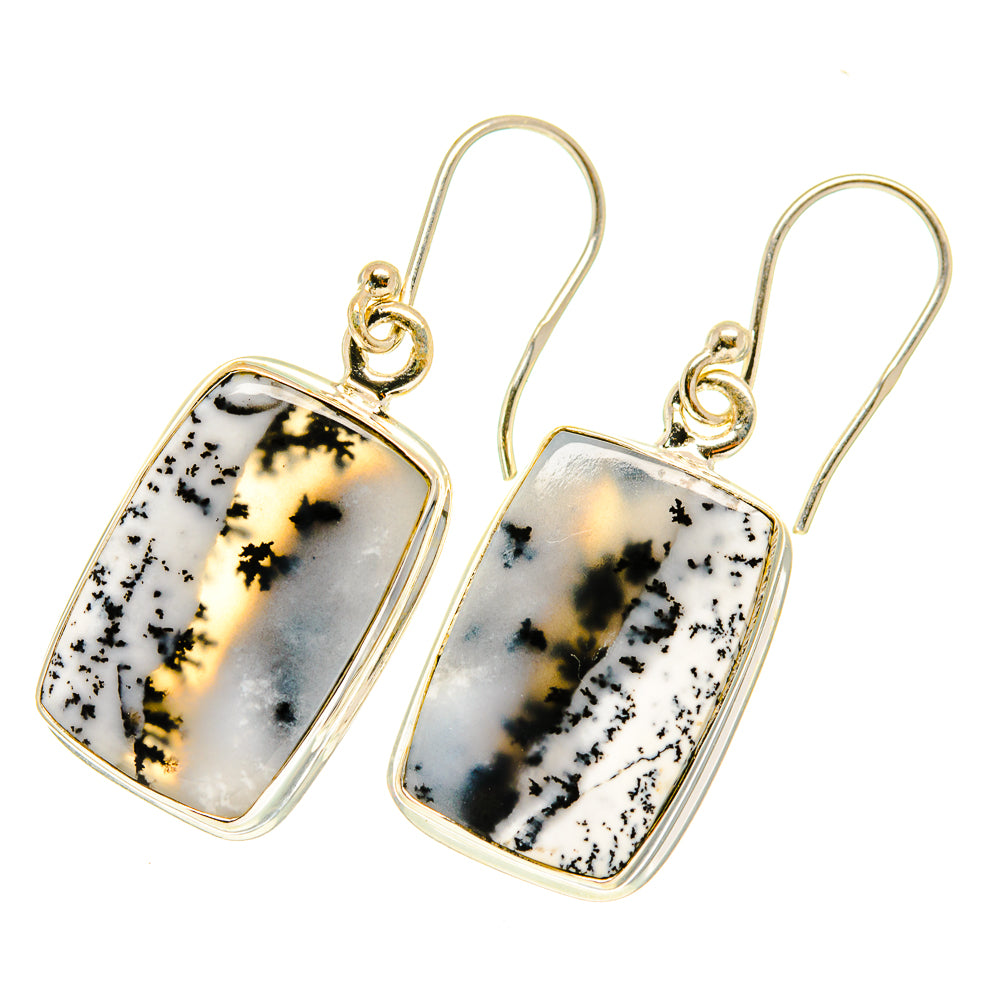 Dendritic Opal Earrings handcrafted by Anasilvercos - EARR417500