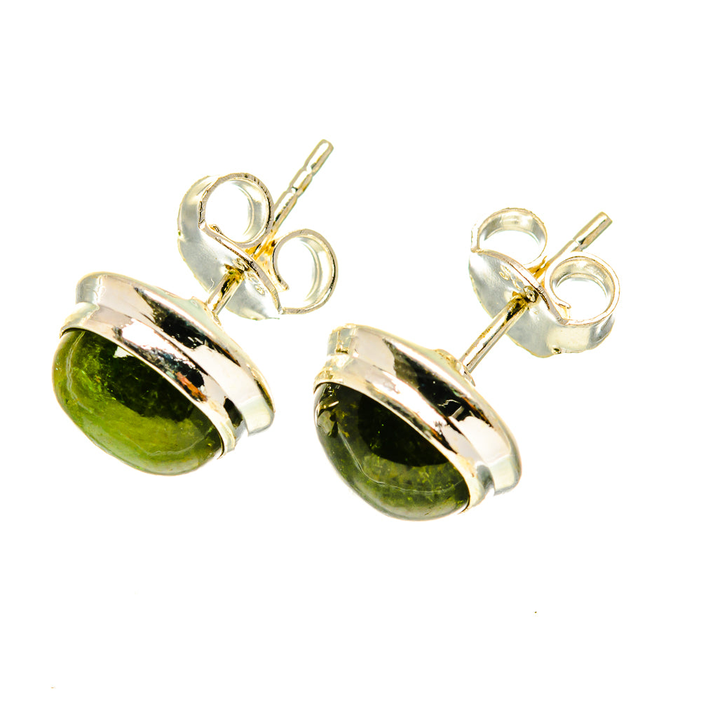 Green Tourmaline Earrings handcrafted by Anasilvercos - EARR417502