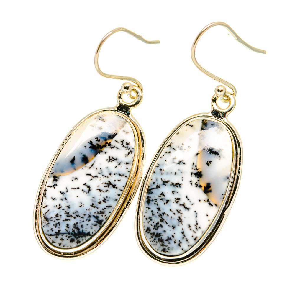 Dendritic Opal Earrings handcrafted by Anasilvercos - EARR417504