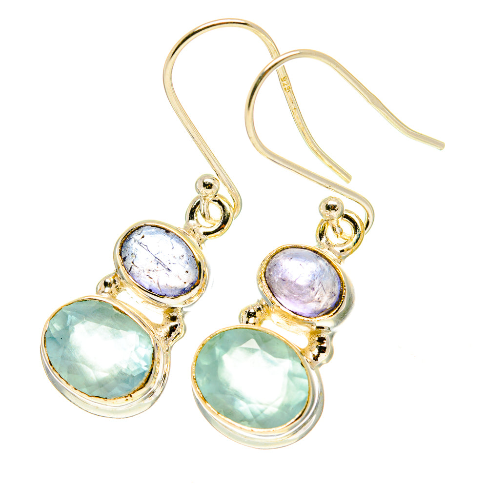Aqua Chalcedony Earrings handcrafted by Anasilvercos - EARR417520