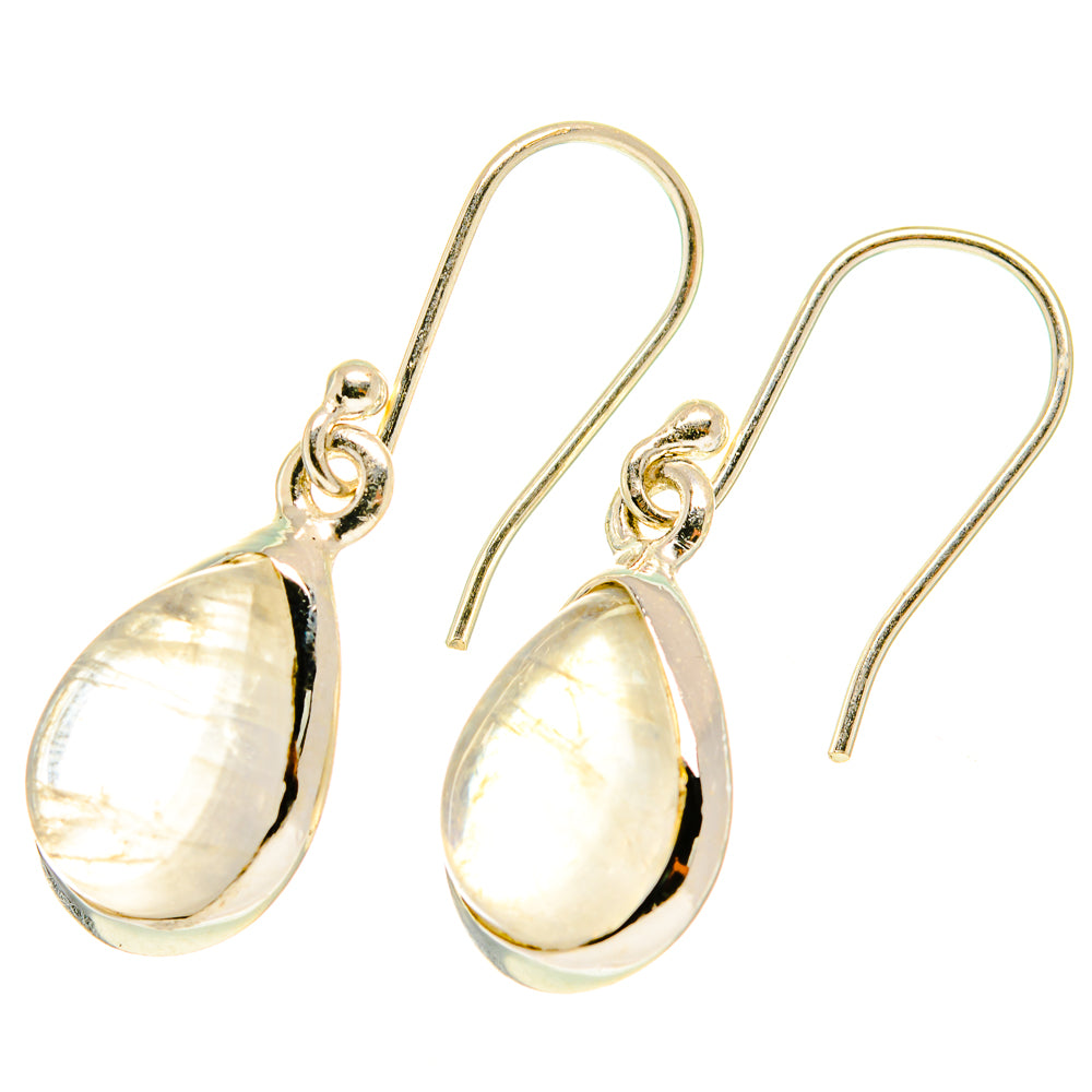 Rainbow Moonstone Earrings handcrafted by Anasilvercos - EARR417532
