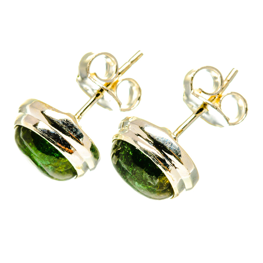 Green Tourmaline Earrings handcrafted by Anasilvercos - EARR417544