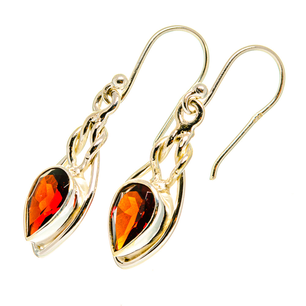 Garnet Earrings handcrafted by Anasilvercos - EARR417551