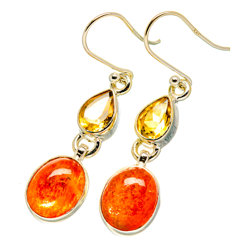 Sunstone Earrings handcrafted by Anasilvercos - EARR417564