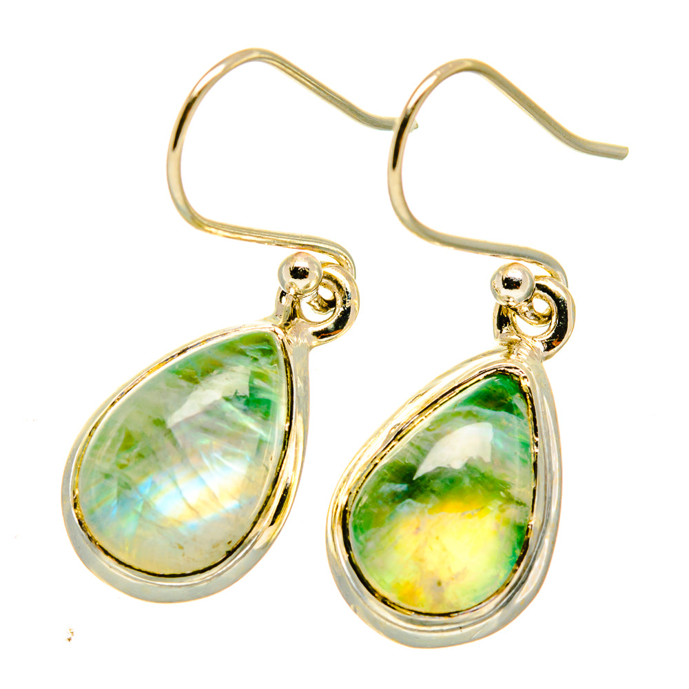 Green Moonstone Earrings handcrafted by Anasilvercos - EARR417580