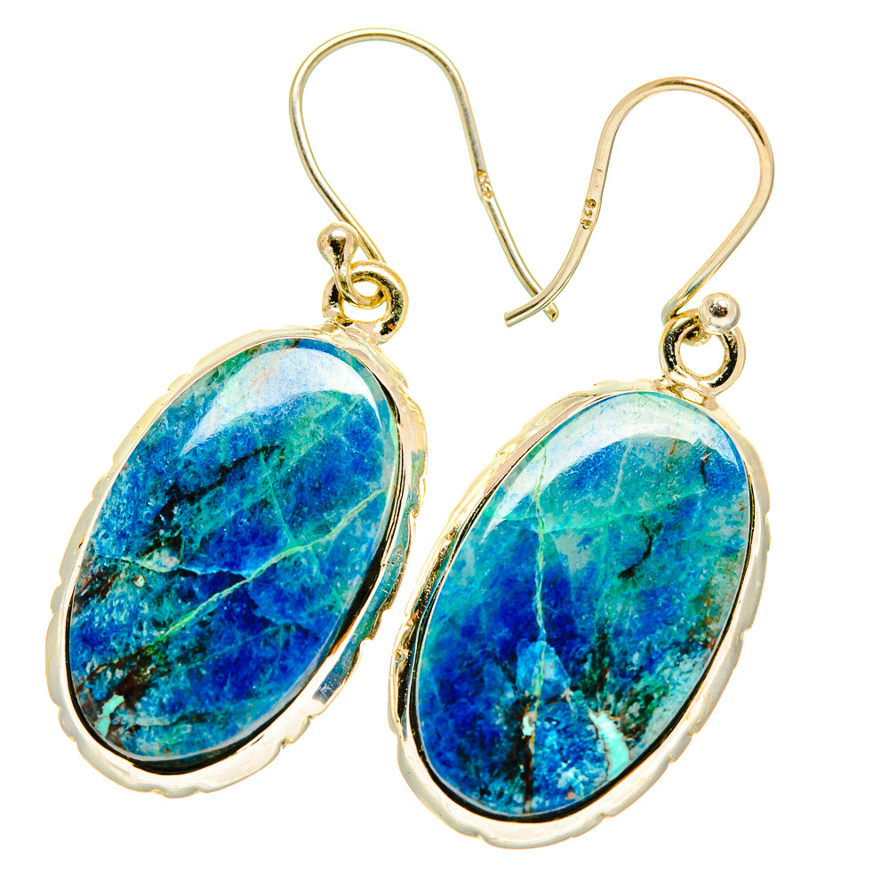 Chrysocolla Earrings handcrafted by Anasilvercos - EARR417581