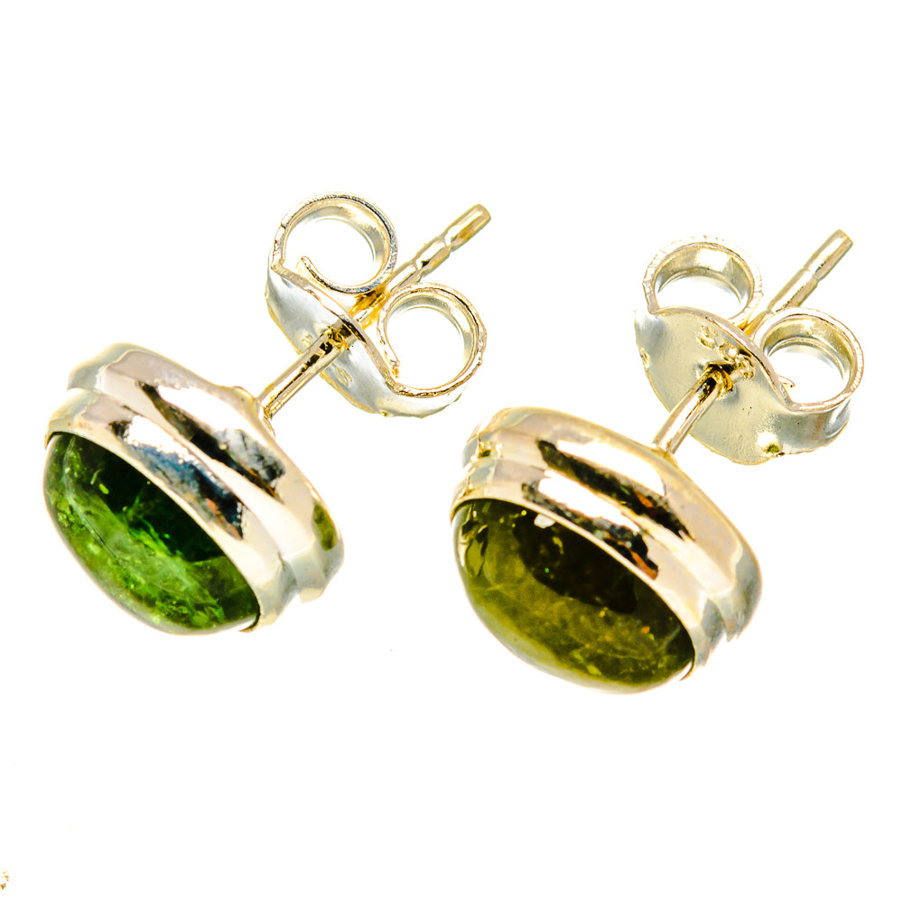 Green Tourmaline Earrings handcrafted by Anasilvercos - EARR417583