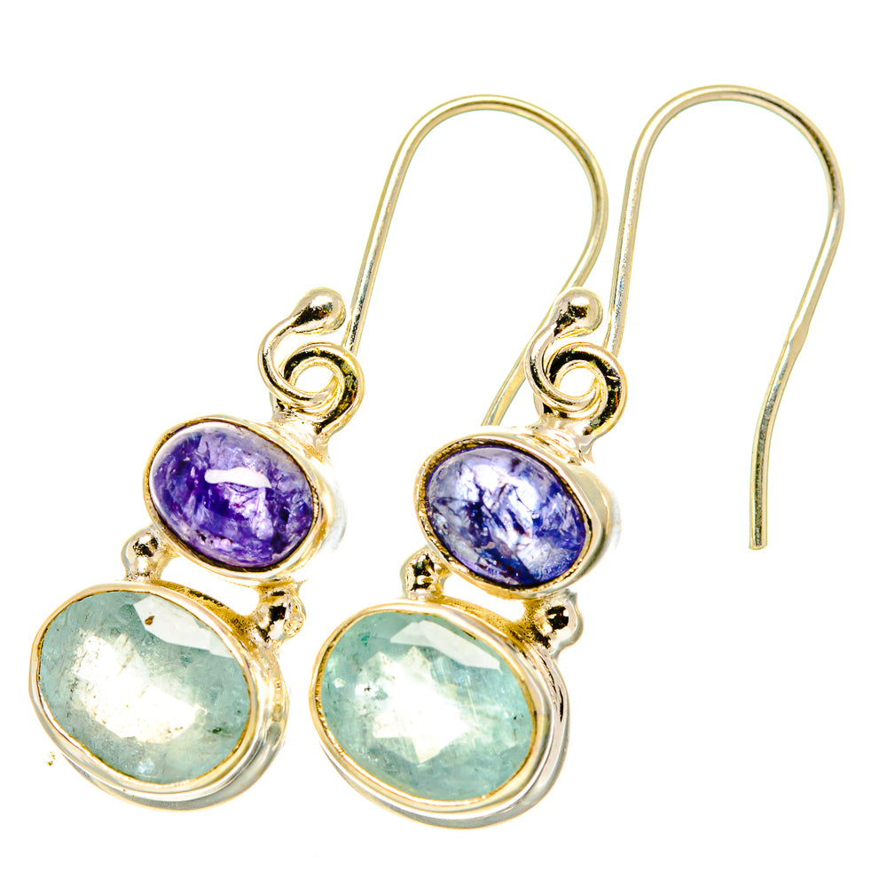 Aqua Chalcedony Earrings handcrafted by Anasilvercos - EARR417590