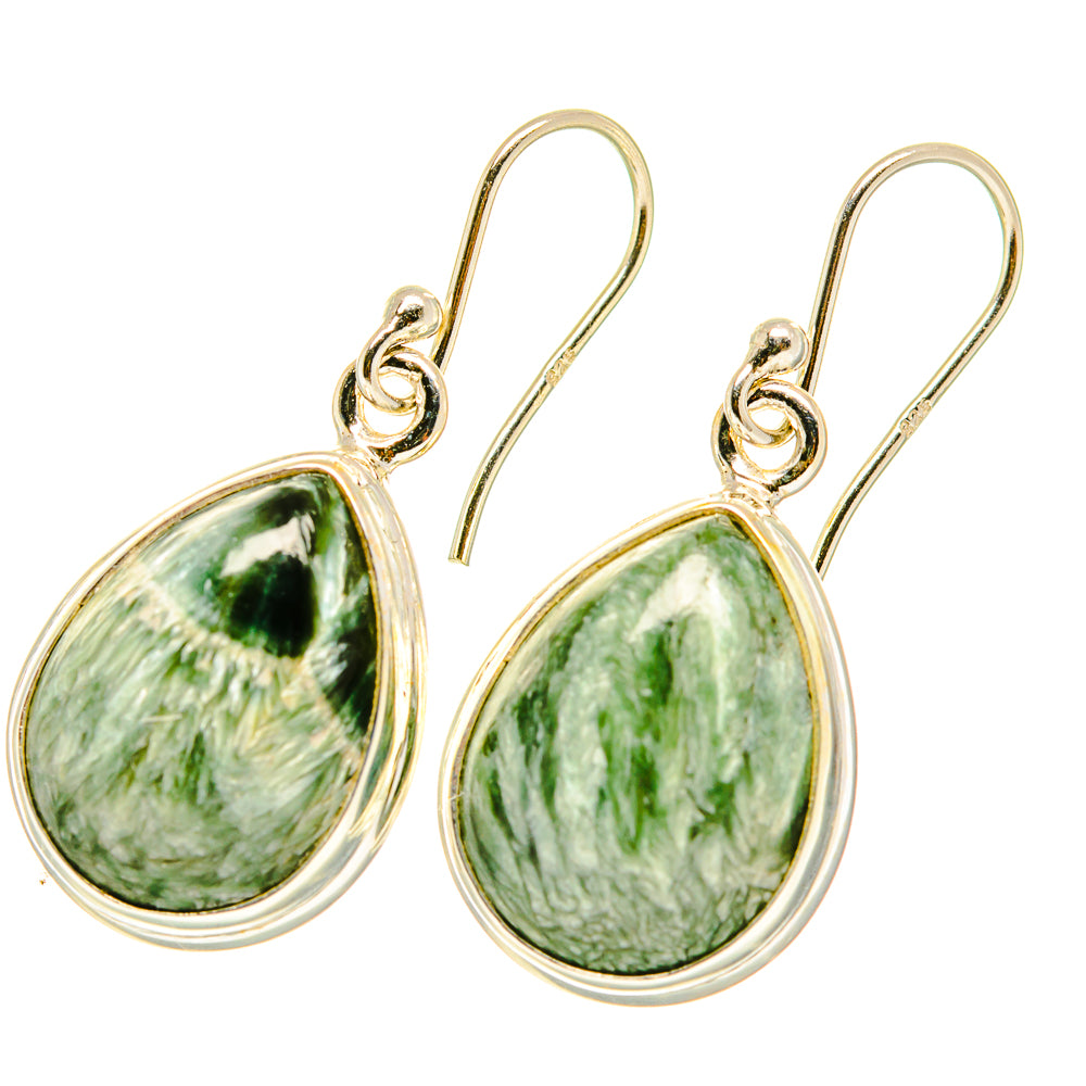 Seraphinite Earrings handcrafted by Anasilvercos - EARR417593
