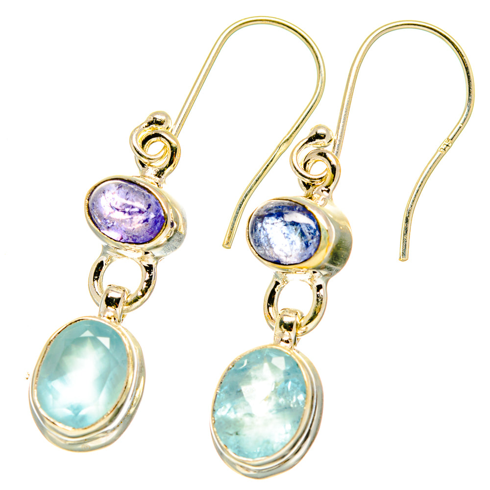Aqua Chalcedony Earrings handcrafted by Anasilvercos - EARR417599