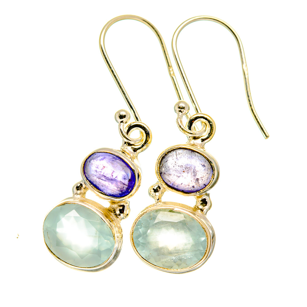 Aqua Chalcedony Earrings handcrafted by Anasilvercos - EARR417601