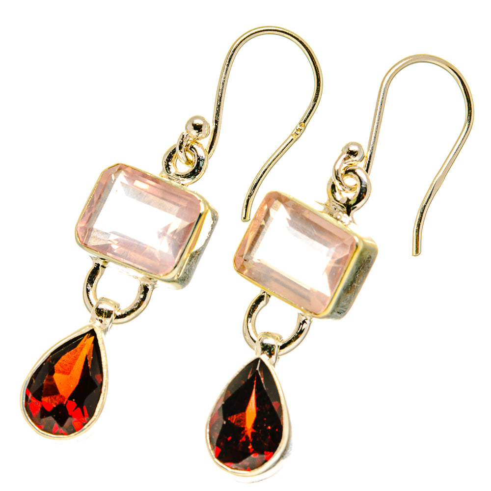 Rose Quartz Earrings handcrafted by Anasilvercos - EARR417602
